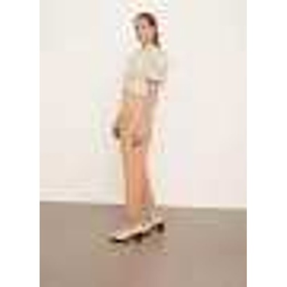 Vince Womens Size 2 Linen Blend Pants Apricot Pleated...
